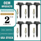 6-Pack Ignition Coil & Iridium Spark Plug for Dodge Jeep Ram (UF648)