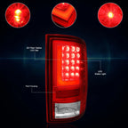 3D LED L-Bar Tail Light for Dodge Ram Pickup (2009–2017)