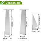 Set of 6 Pillar Window Trim for Chevy Captiva (2006–2015) Silver Tone