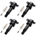 4X Ignition Coils & 4X Iridium Spark Plugs for Hyundai Accent Veloster (2011–2017)