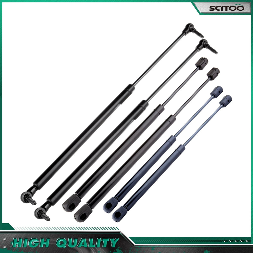 2 Hood + 2 Hatch Tailgate + 2 Window Lift Supports for Jeep Grand Cherokee (2005–2010)