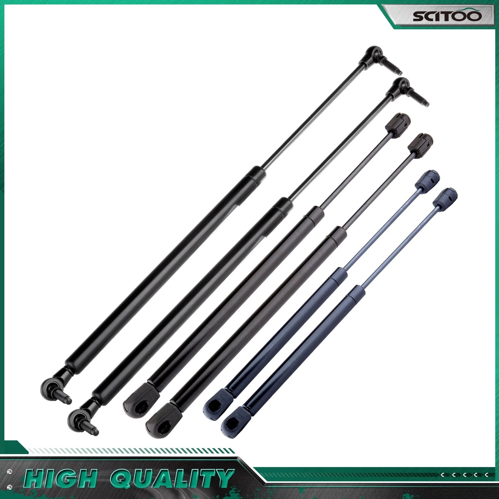2 Hood + 2 Hatch Tailgate + 2 Window Lift Supports for Jeep Grand Cherokee (2005–2010)