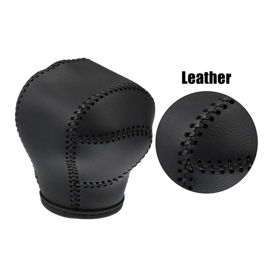 Gear Shift Knob Cover Trim for Toyota Sienna (2021–2022) w/ Black Stitches