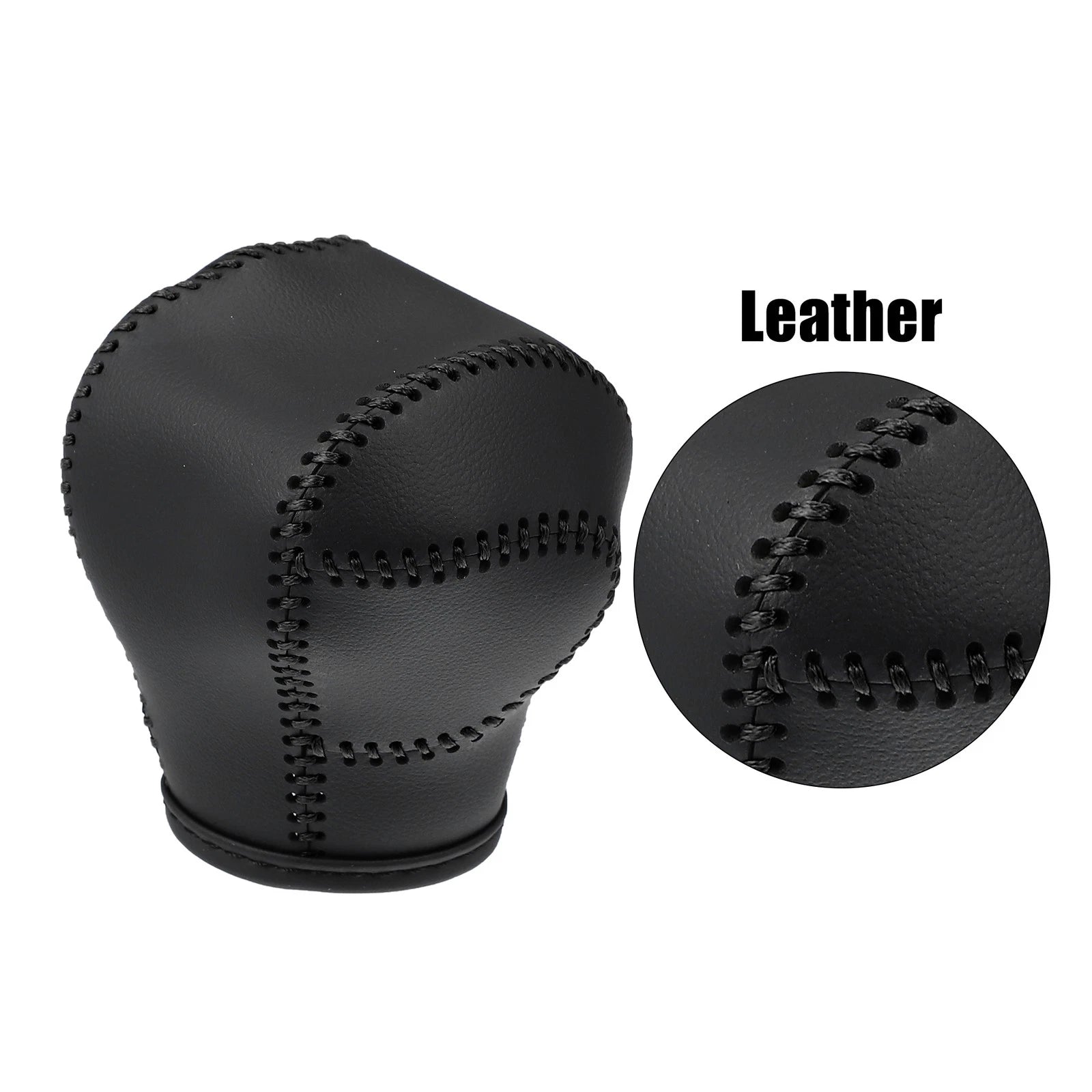 Gear Shift Knob Cover Trim for Toyota Sienna (2021–2022) w/ Black Stitches