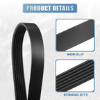 Serpentine Belt for Mazda B3000 3.0L (2002–2003) No. 12637203 Rubber Black