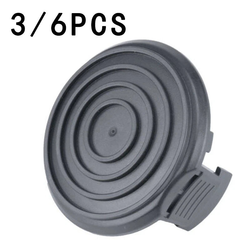 Set of 3 Trimmer Spool Caps for (8.83.8cm, ABS, Black)