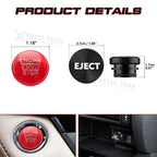 Red Alloy Engine & Black Cigarette Lighter Eject Button Trim for Lexus IS200t (2016-2019)