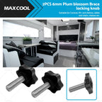 Pair of 6mm Awning Locking Knobs for Caravan RV