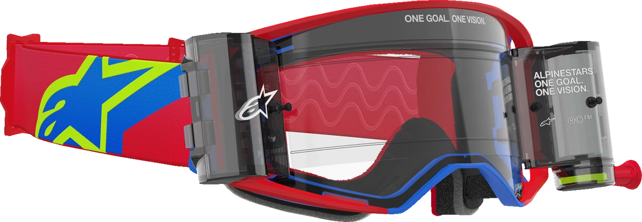 Supertech Roll-Off Goggles for AlpineStars (Clear Lens, Red/Blue)