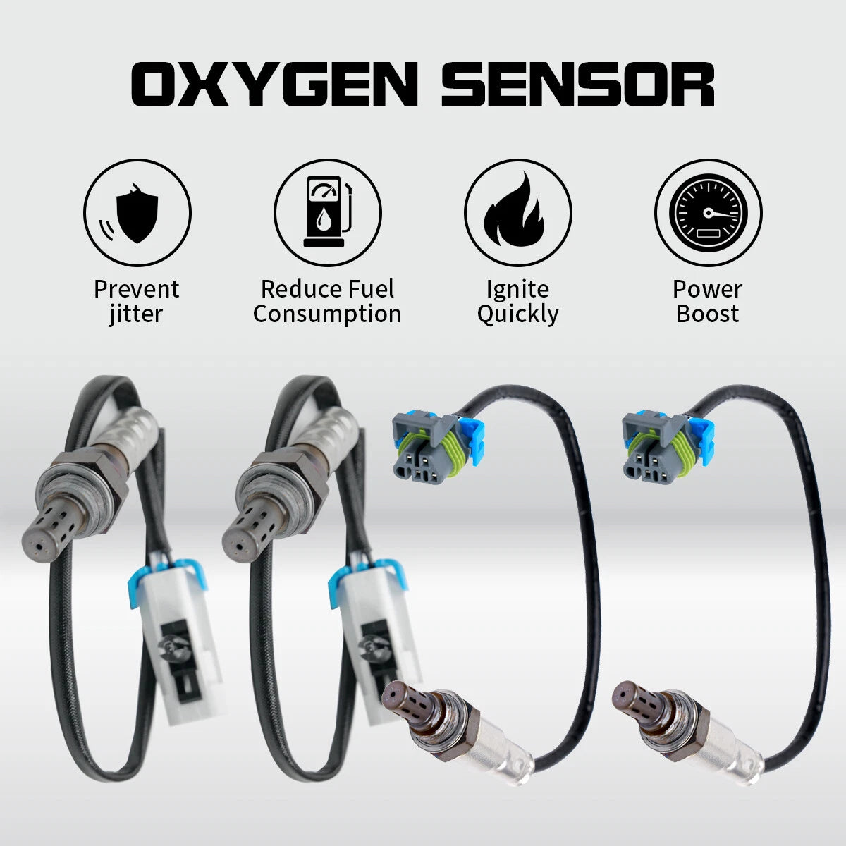 Set of 4 O2 Oxygen Sensors for GMC Acadia (2007–2008) / Buick Enclave (2008) 3.6L
