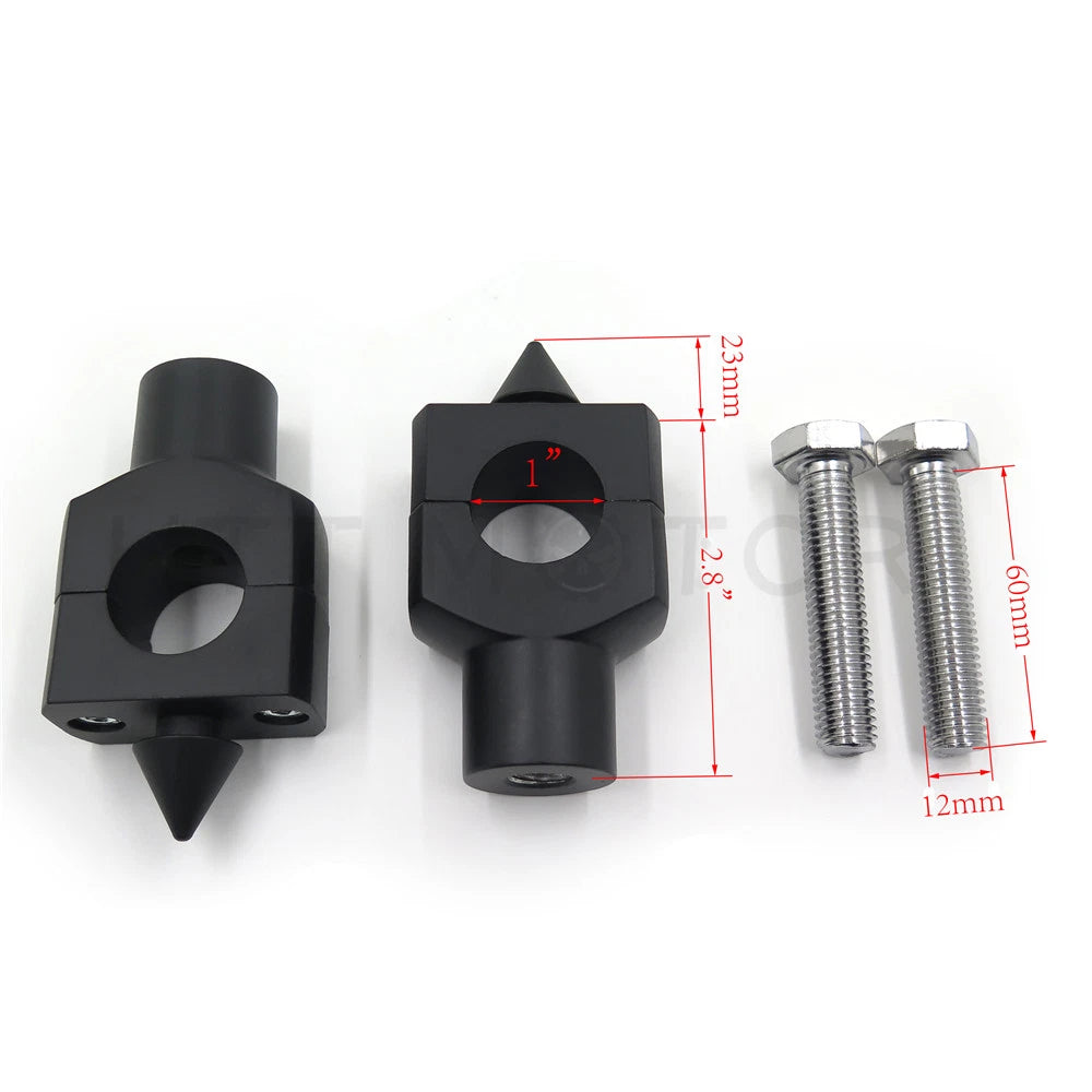 Spike 1" Handlebar Riser Clamp for Suzuki Yamaha Honda Harley Kawasaki (All Years)