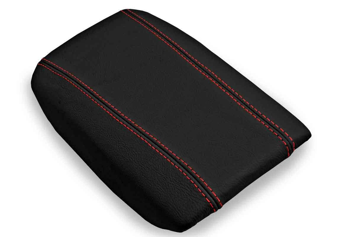Armrest Cover for Volvo S80 (1999–2006) Leather Red Stitch