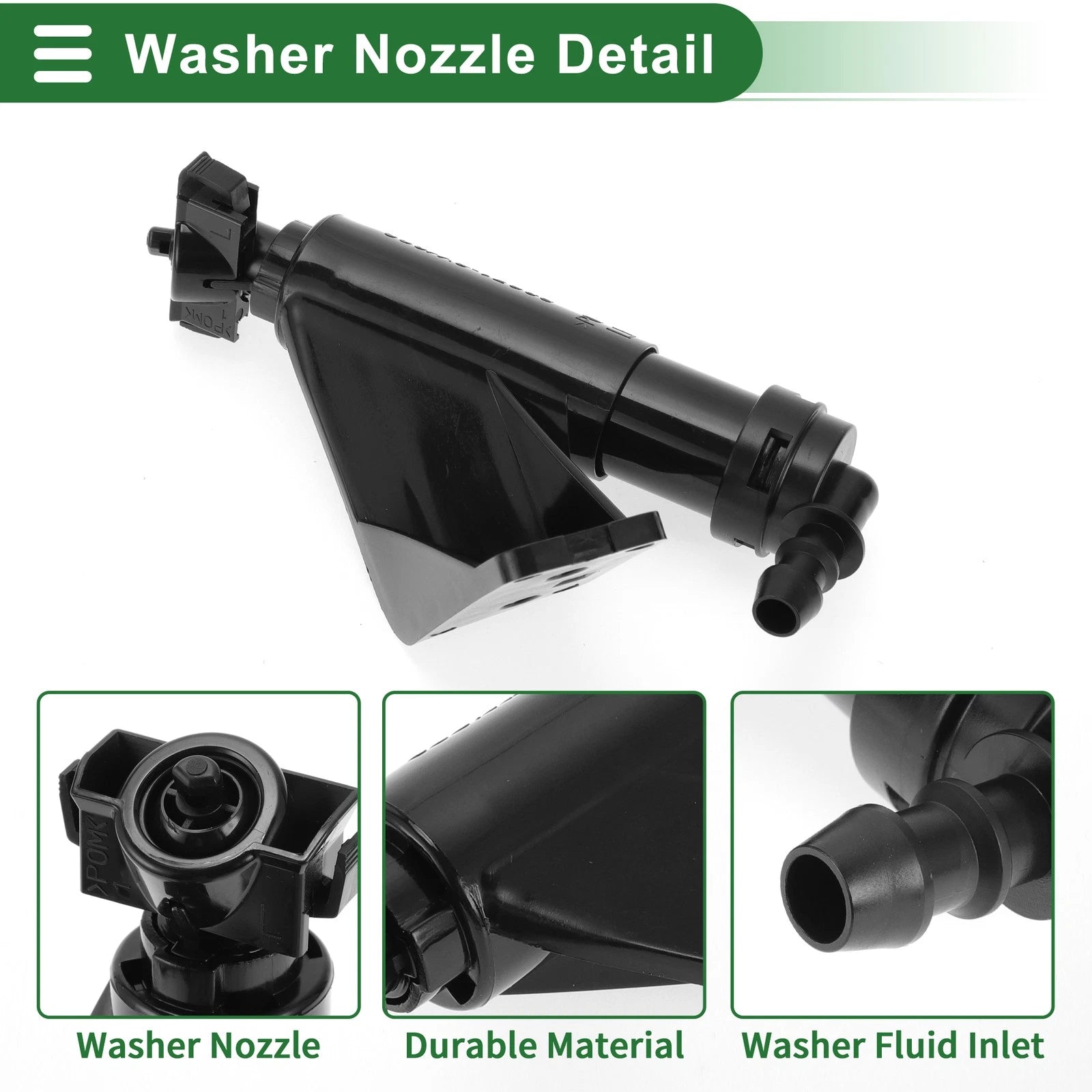 Front Side Headlight Washer Nozzle for Hyundai Santa Fe (2013–2018) No. 986712W000