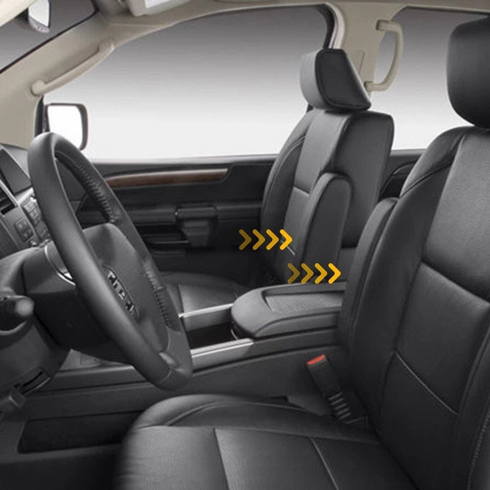 2X Black Microfiber Leather Front Seat Armrest Cover for Nissan Armada (2005–2015)