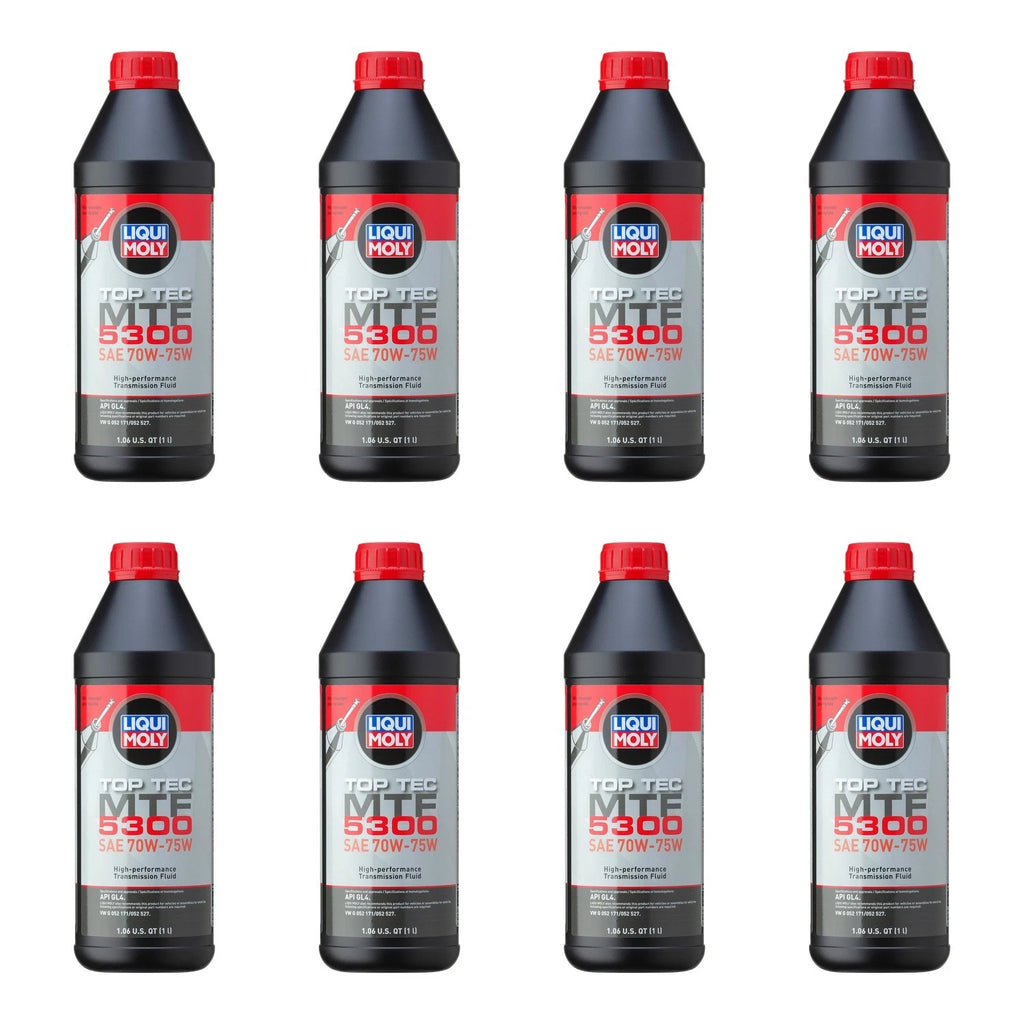 Set of 8 Liqui Moly Top Tec MTF 5300 70W-75W Gear Oil (8L)