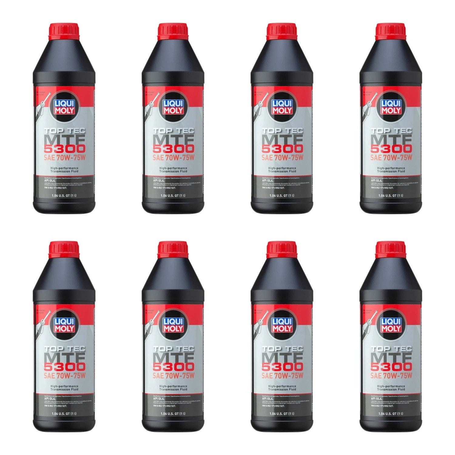 Set of 8 Liqui Moly Top Tec MTF 5300 70W-75W Gear Oil (8L)