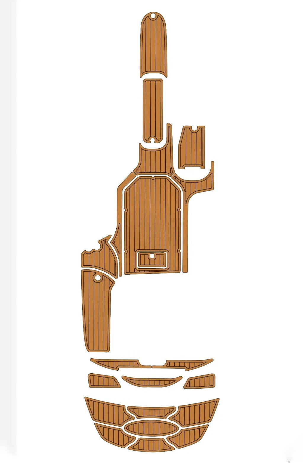 EVA Faux Teak Deck Floor Mat for Nautique SV211 (2005–2007)
