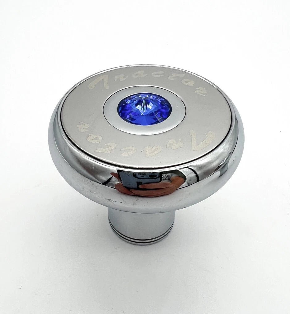 Air Valve Knob Heavy Duty for Peterbilt Kenworth Chrome Blue Diamond (—)