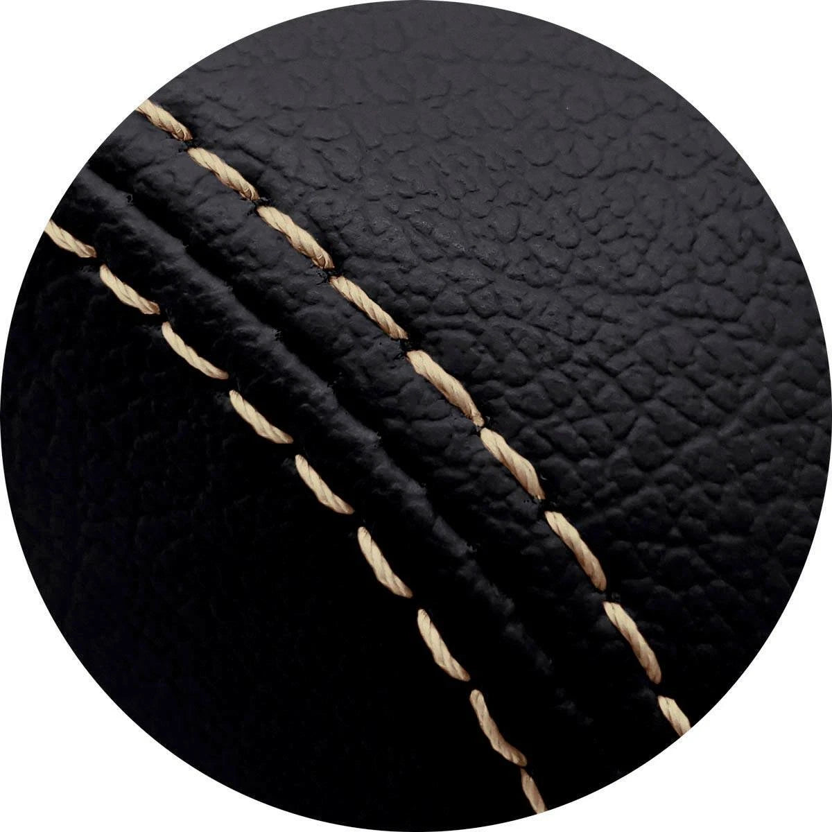 Leather Console Lid Armrest Cover for Buick Regal (2011–2017) Black Beige Stitch
