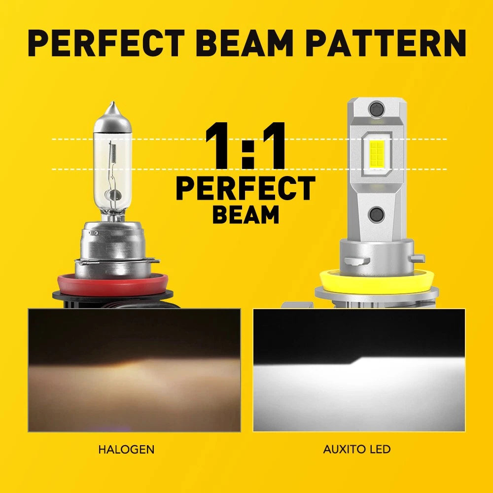 2X H11 H8 LED Headlight Bulbs for Low Beam (6500K)
