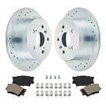 Rear Drilled Brake Rotors and Pads for Lexus ES350 and Toyota Avalon (2010–2014)