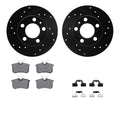 Set of 2 Brake Disc and Pad Kits for VW Golf