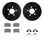 Set of 2 Brake Disc and Pad Kits for VW Golf