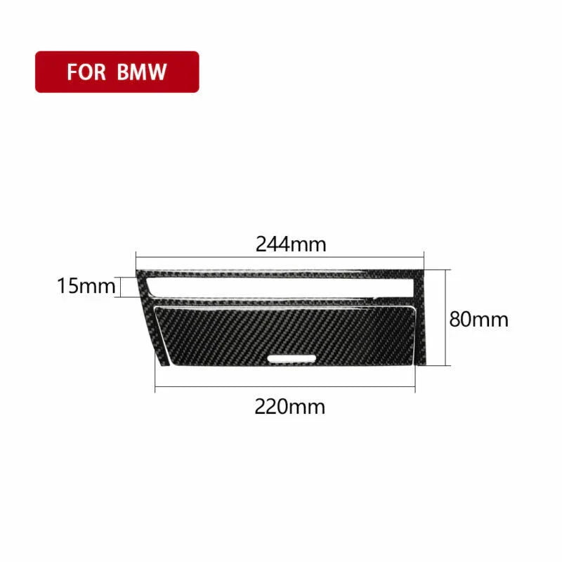 Carbon Fiber Interior Central Cover Decor Trim 2 x for BMW 3 Series E46 (1998–2005)