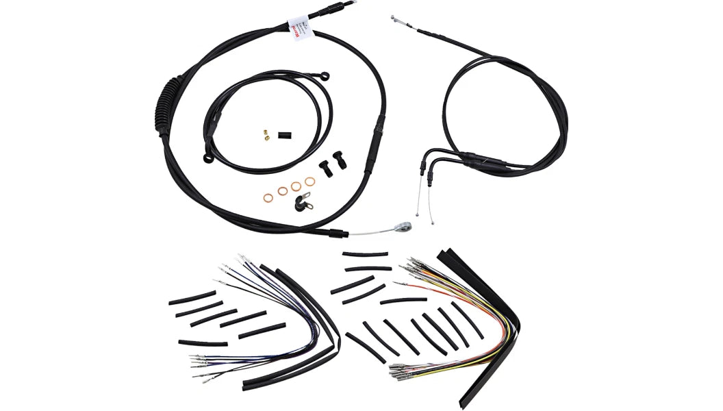Burly Extended Brake Line Kit for Harley Softail (2000–2006)