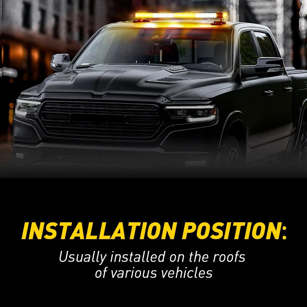 54 LED Strobe Light Bar for Universal Emergency Warning Traffic Advisor