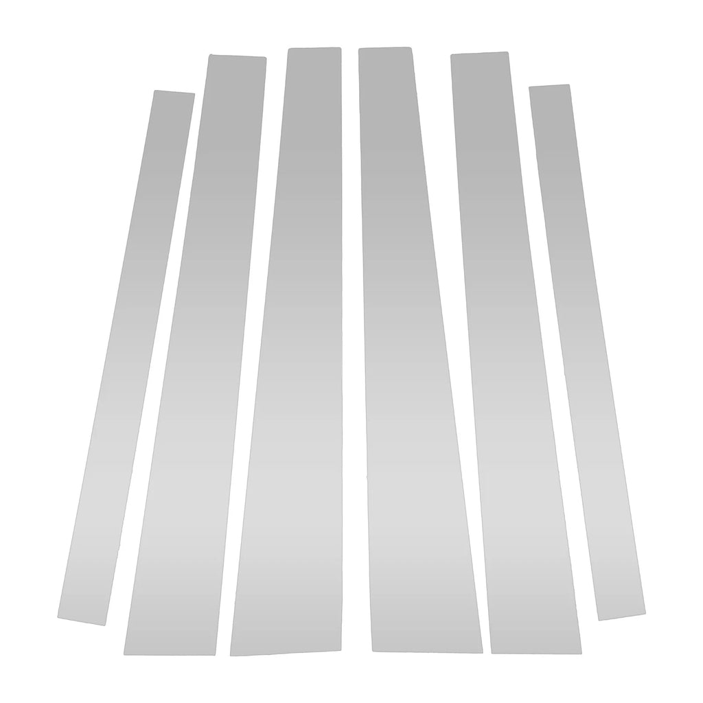 6 Pcs Door Pillar Window Trim for Mitsubishi Pajero (2009–2015) Silver Tone