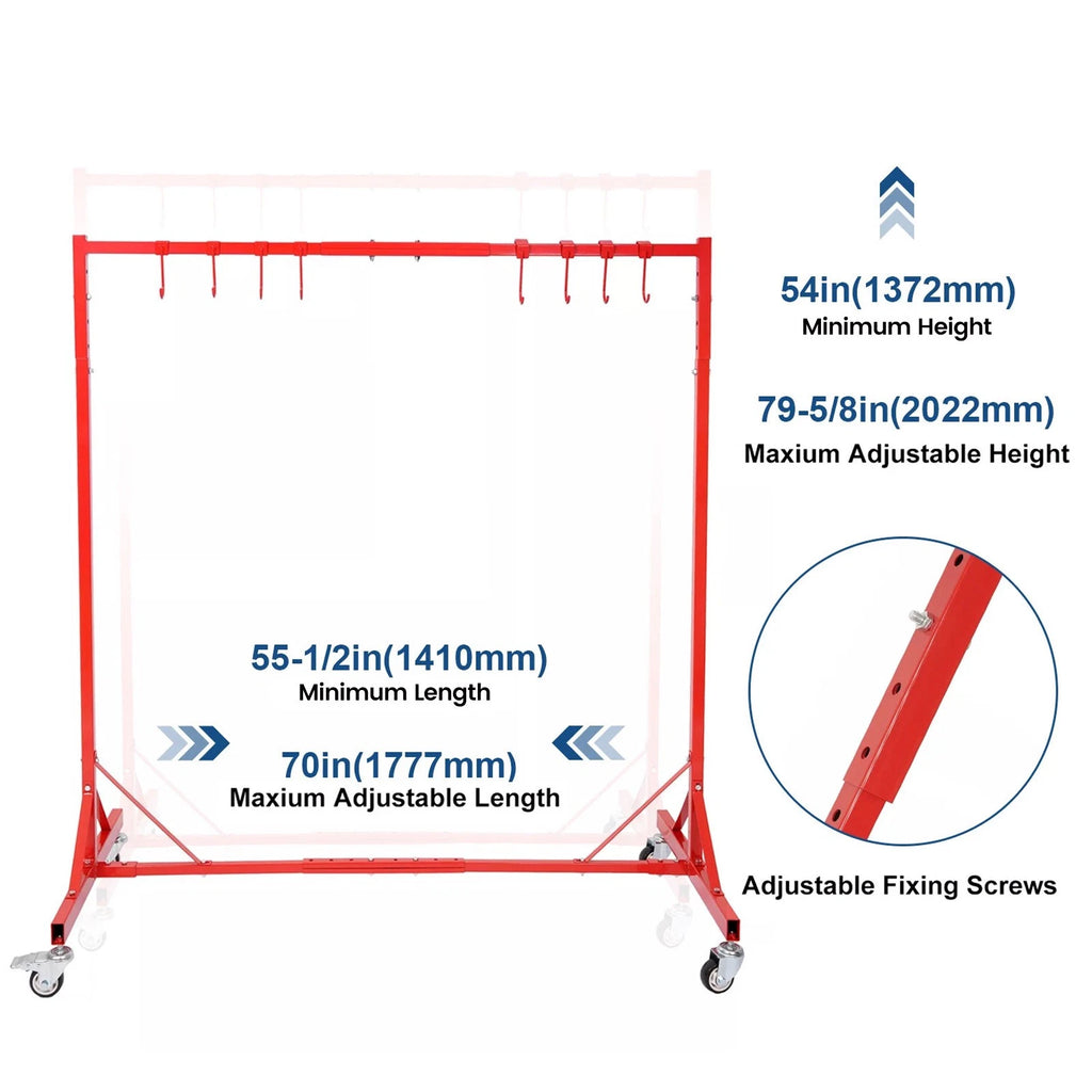 7FT Automotive Paint Rack for Auto Body Painting Stand Hanger