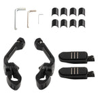 Aluminum Highway Foot Pegs for Harley Honda Kawasaki Suzuki (32mm Bar)