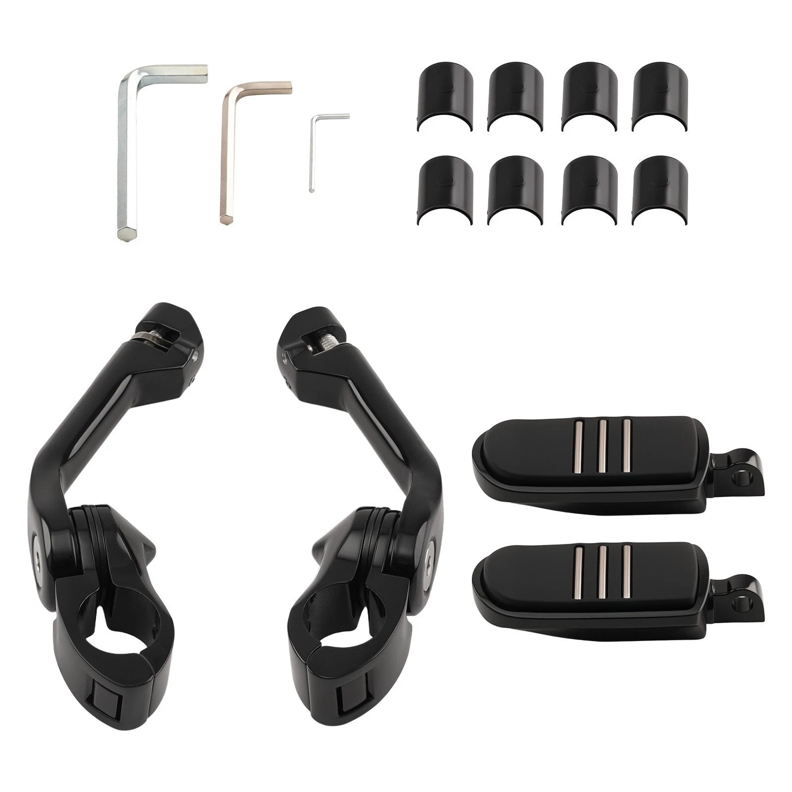 Aluminum Highway Foot Pegs for Harley Honda Kawasaki Suzuki (32mm Bar)