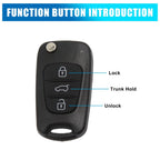 Key Shell Case S161C for Kia Rondo Sportage Soul Rio (2010–2019)