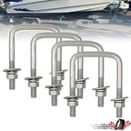 Set of 4 Heavy Duty Steel U Bolts for Boat Trailer (Fits Various Models)