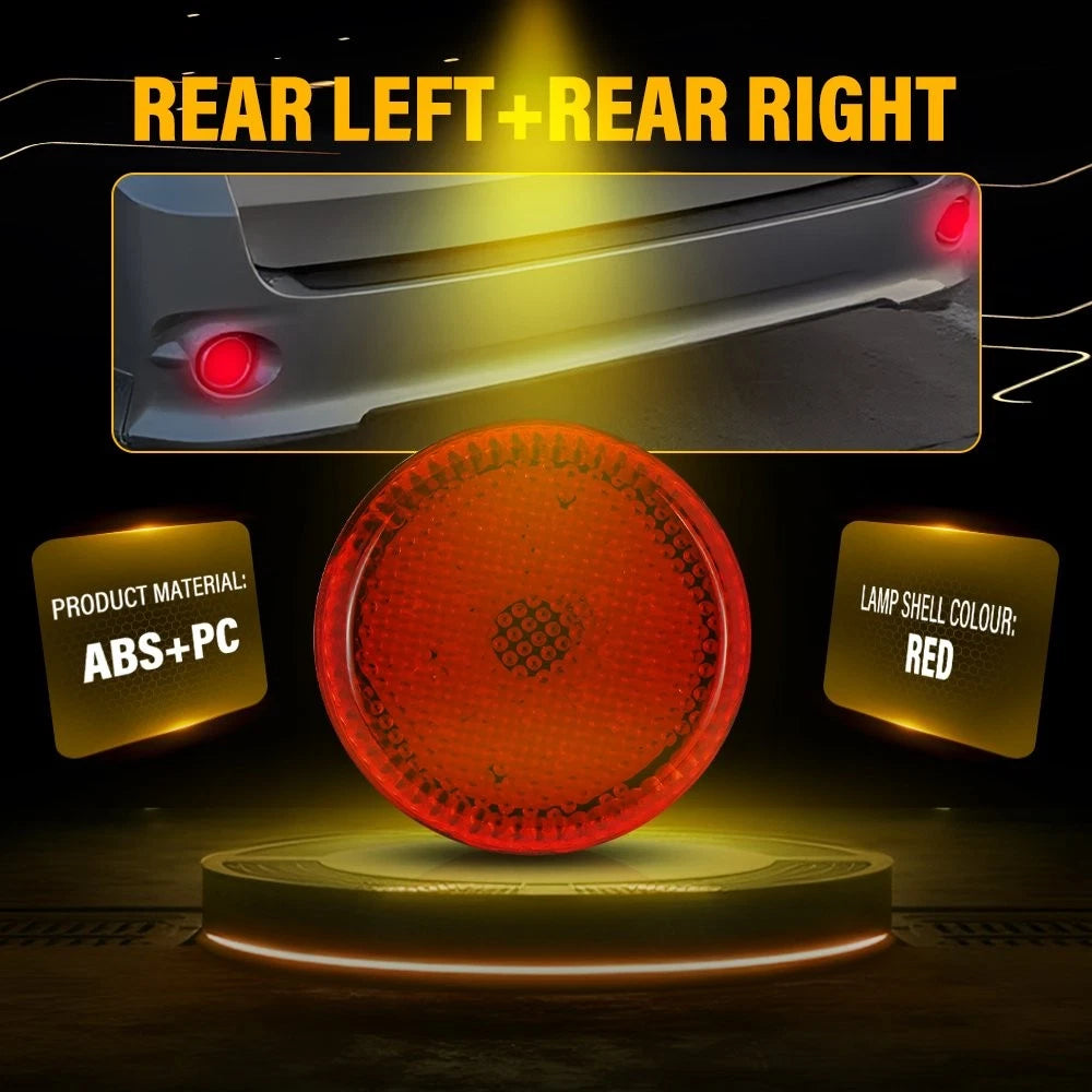 2X Red LED Rear Bumper Reflector Brake Stop Lights for Toyota Sienna (2007–2010) EPY
