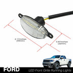3X Clear Lens Amber LED Front Grille Running Light for Ford F150 Raptor (2010–2014)