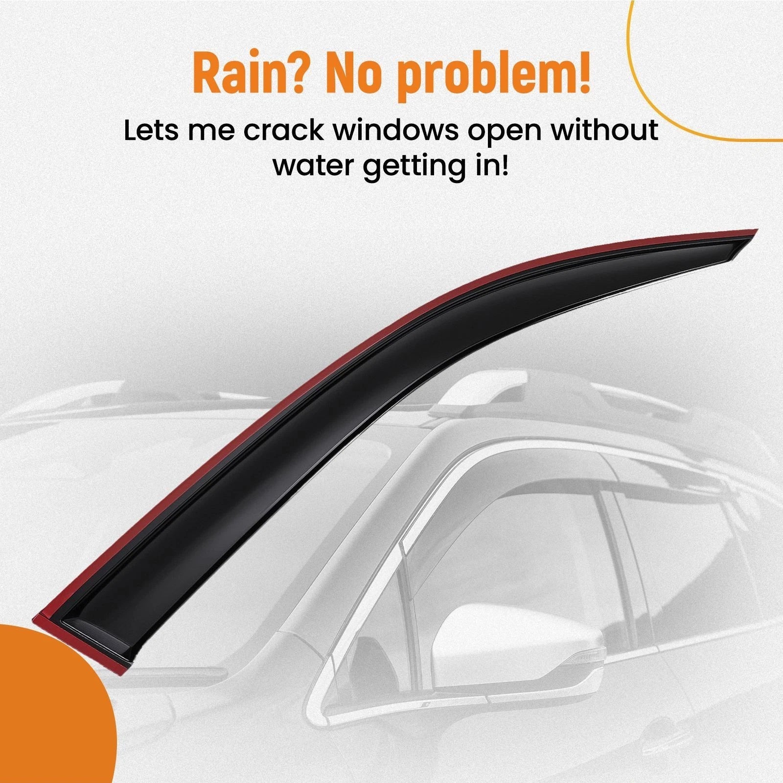 Set of 4 Window Visor Rain Guards for Toyota RAV4 (2019-2024)