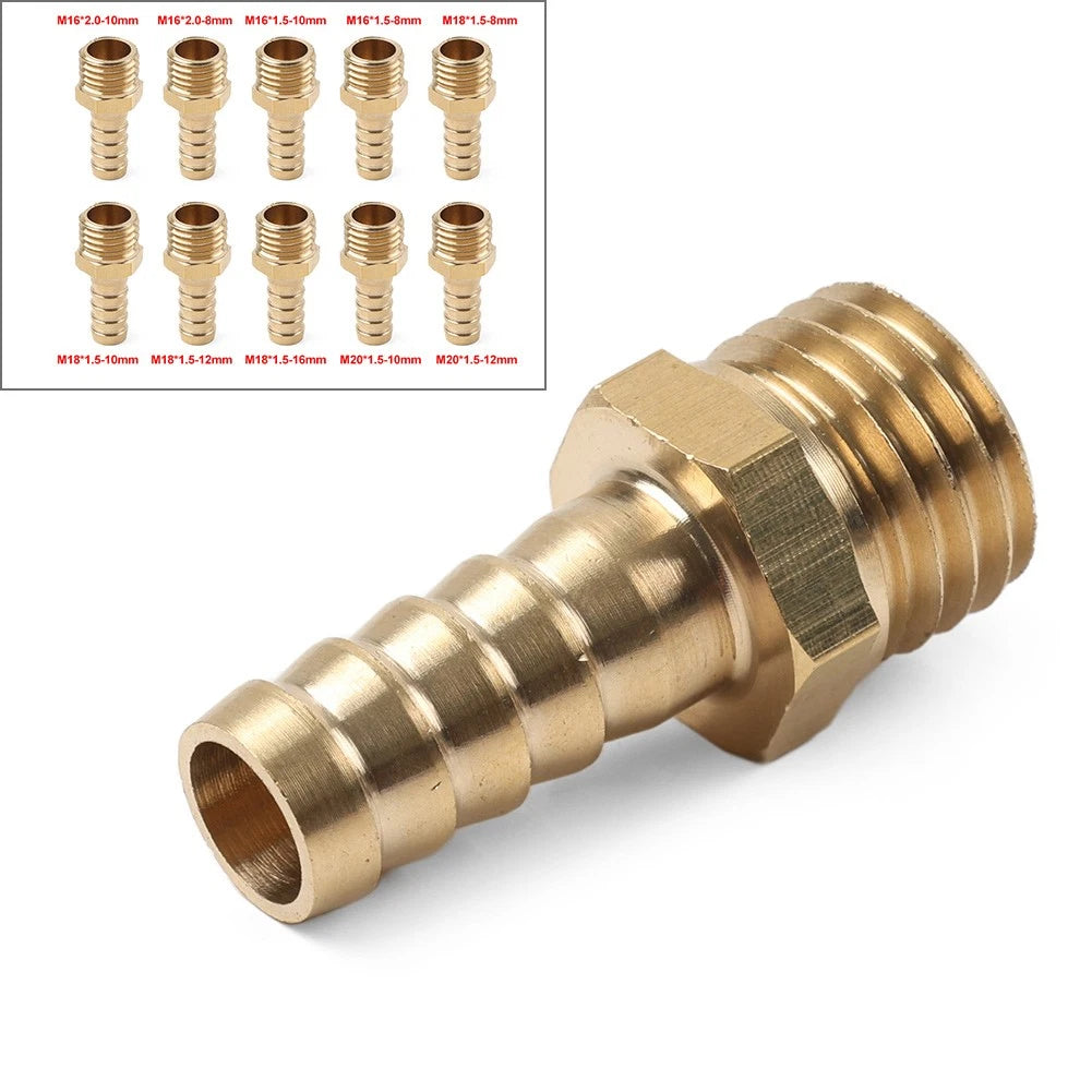M16-M20 Male Thread to Hose Barb Pipe Adapter Connector 8-16mm