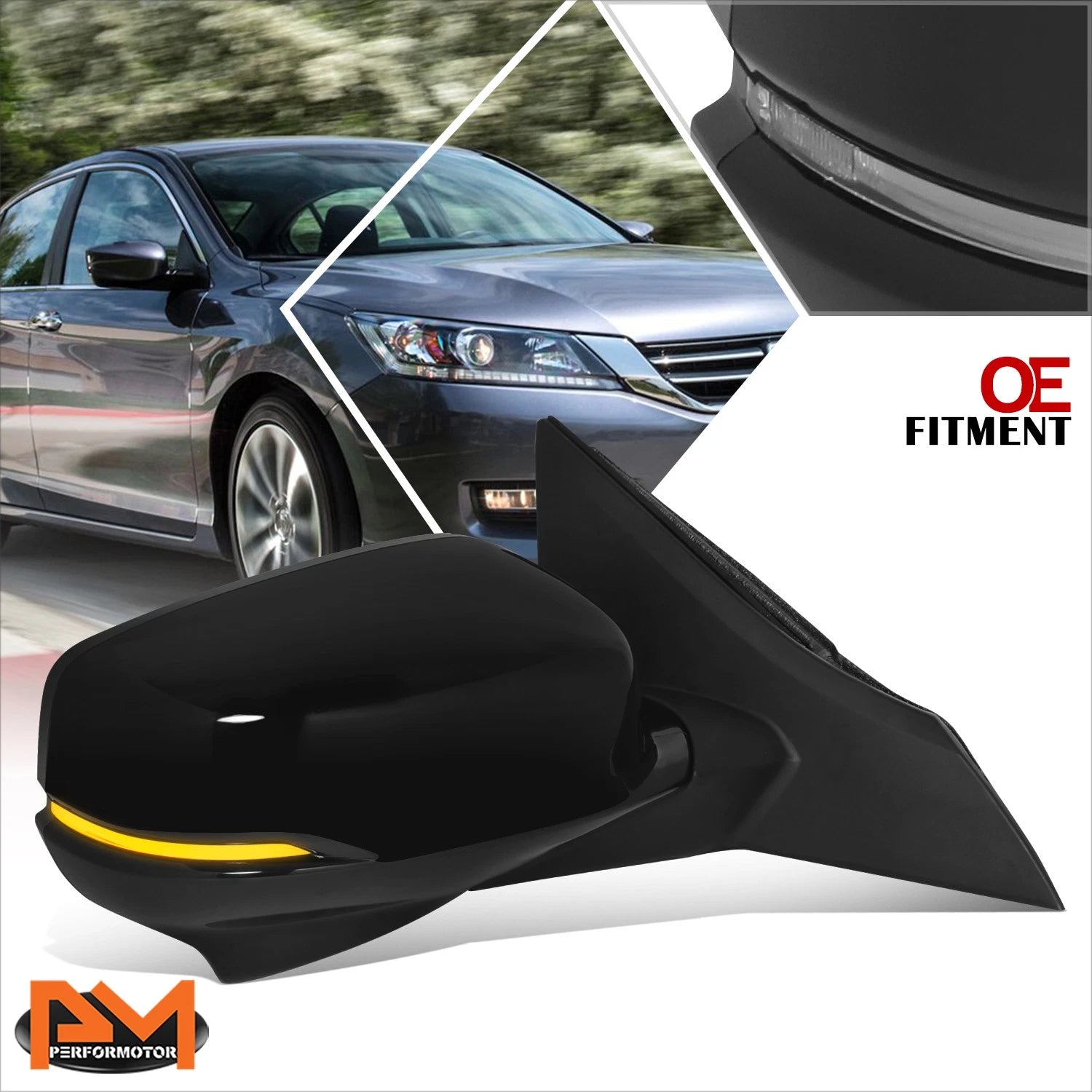 Power Heated Signal Camera Side View Mirror RH for Honda Accord (2013–2015)