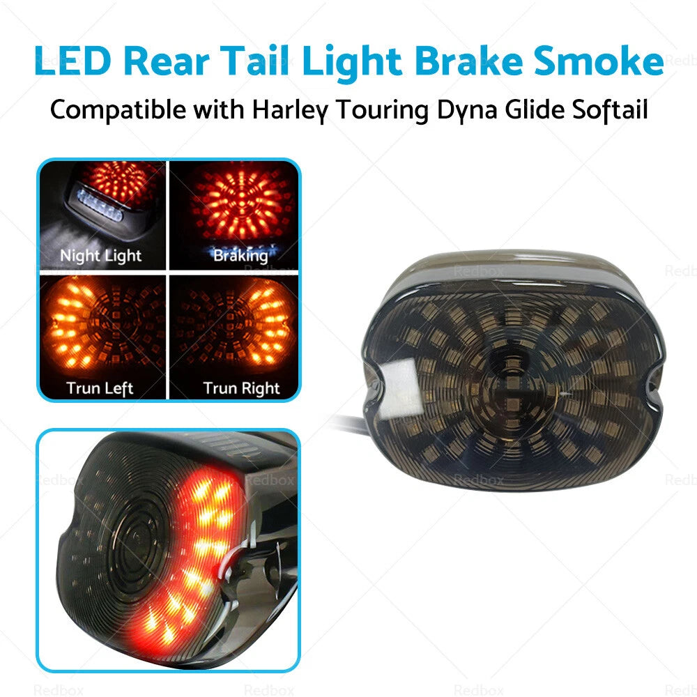 LED Rear Tail Light Brake for Harley Touring Dyna Glide Softail