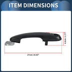 Front Left Exterior Door Handle for Hyundai Tucson (2005-2009) - 1 Pcs