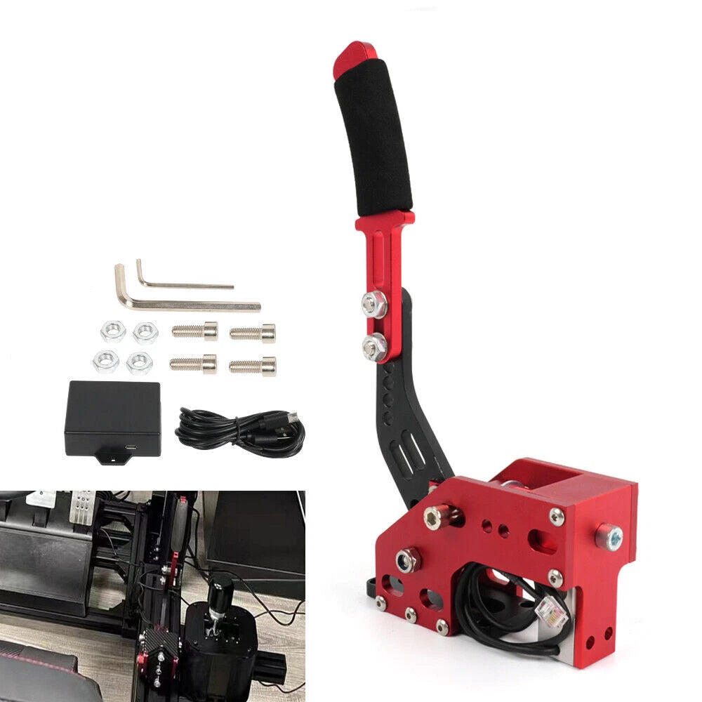 Drift Game Steering Wheel with USB Handbrake for Racing Simulator