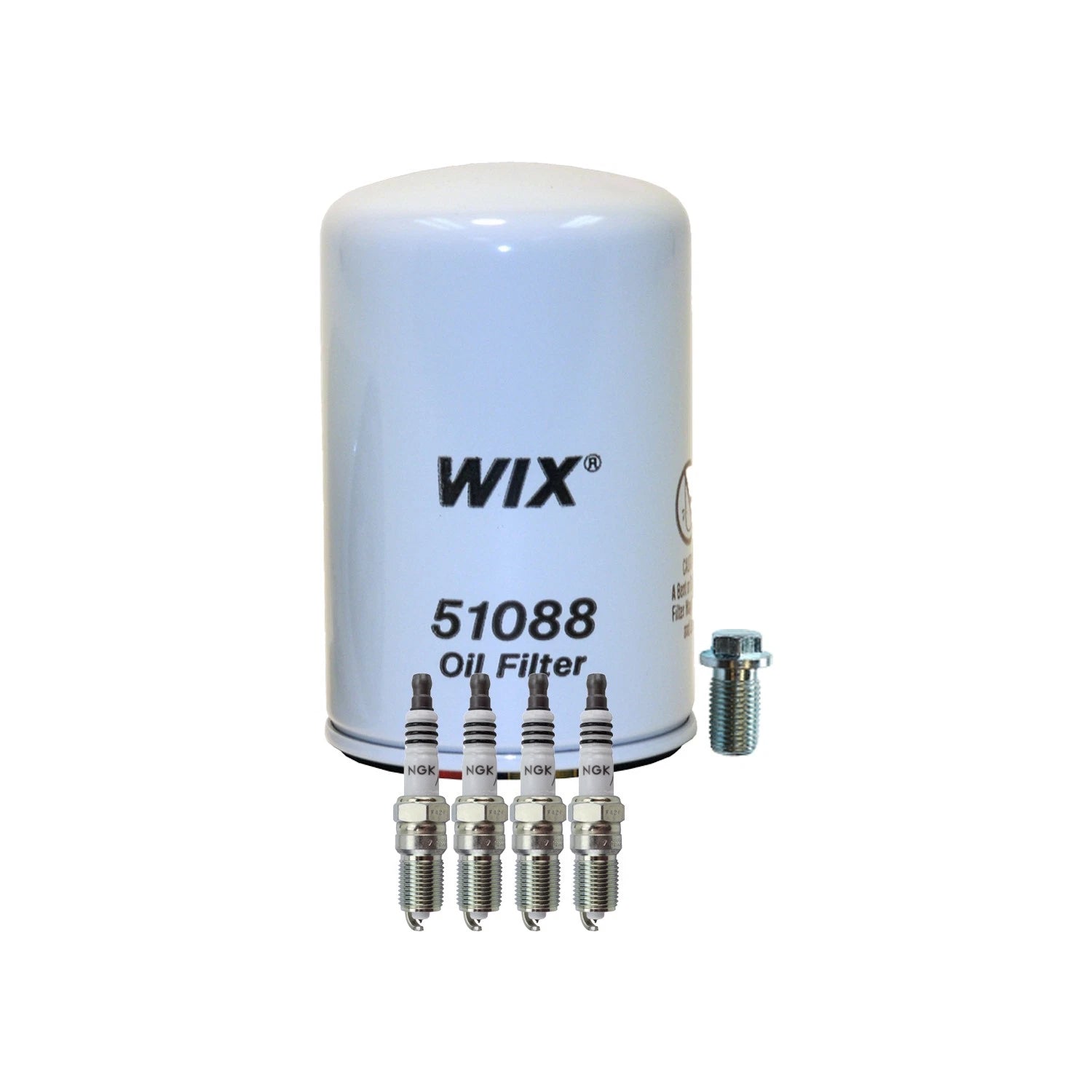 Wix Oil Filter & NGK 4 Iridium IX Spark Plugs for W201 190E (1982–1993)