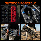 2X Off-Road Recovery Traction Boards for 4WD 4X4 RV SUV (Black)