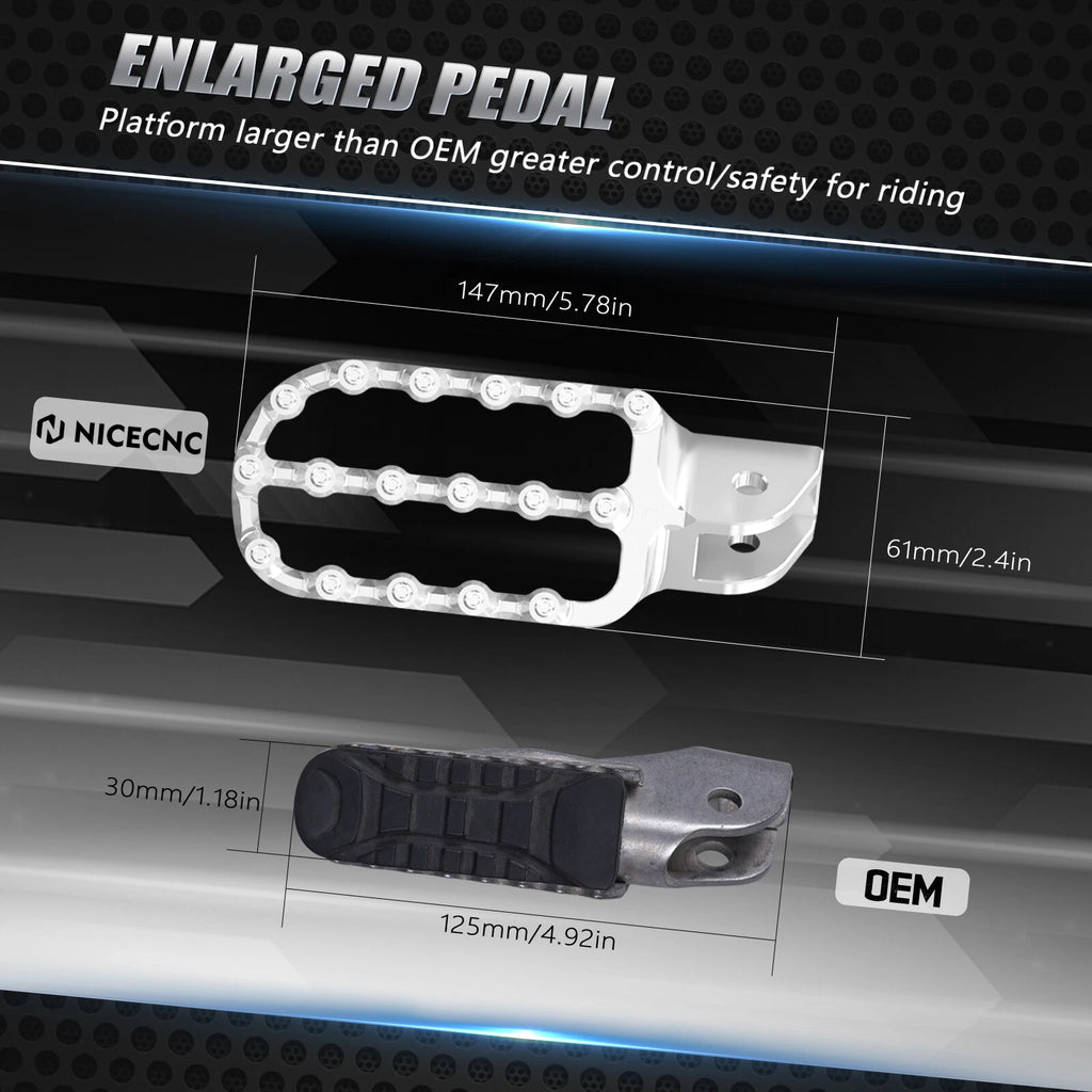 Wider Foot Pegs for BMW R1200GS R1200GS Adventure (2013–2018)