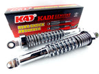 365mm Chrome Rear Shock Absorbers for Honda, Suzuki, Yamaha (Universal)
