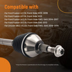 2X CV Axle Assembly for Ford Fusion (2013–2018) Lincoln MKZ (2014–2016) Front LH & RH