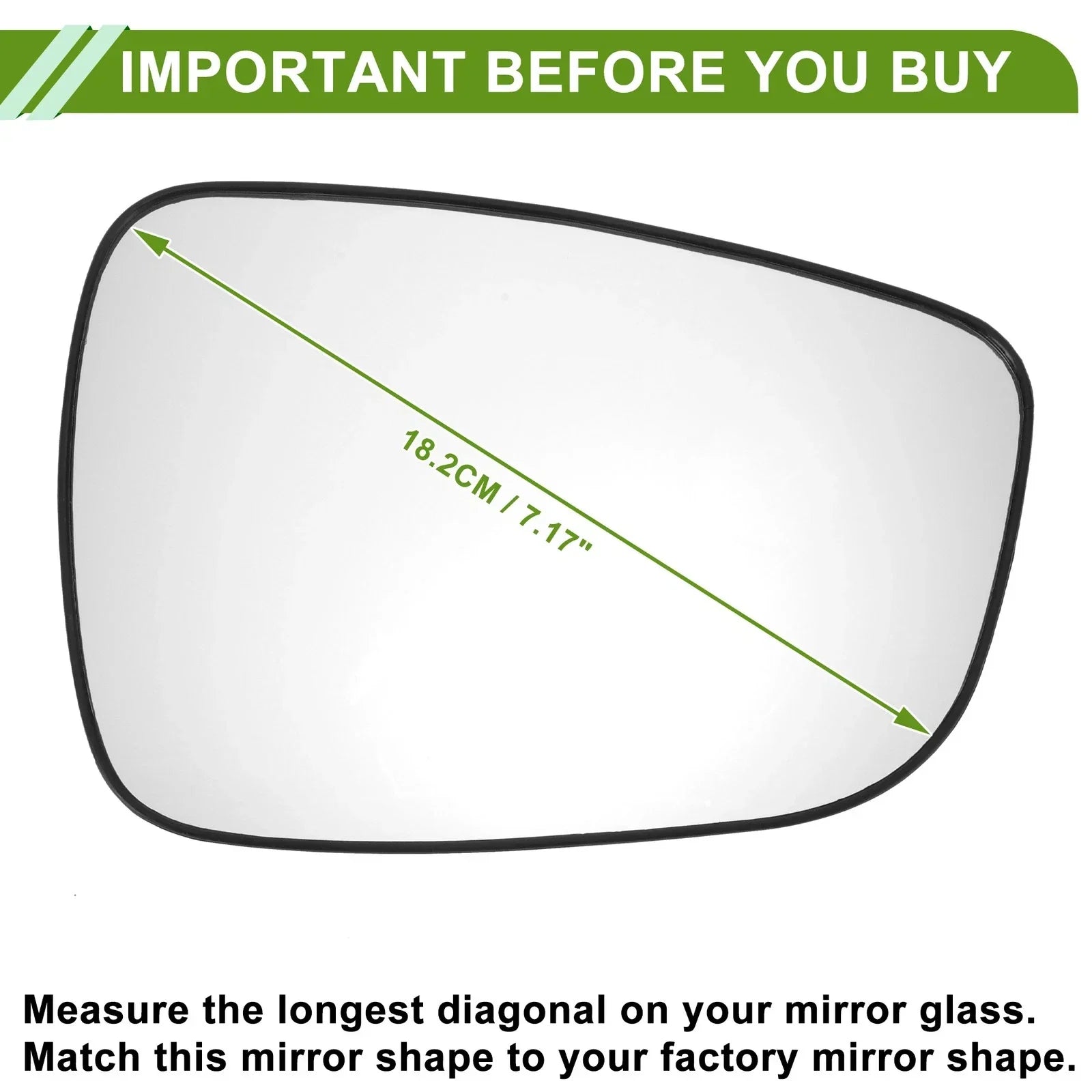 Right Side Mirror Glass for Hyundai Accent (2011-2017)